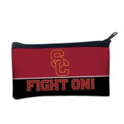 USC Trojans Cardinal and Black SC Interlock Fight On Neoprene Pencil Case